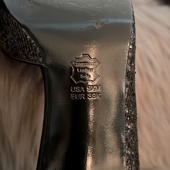 Nina New York Black Glitter Blanca NG D’Orsay Heels size 9.5 - Picture 3 of 10